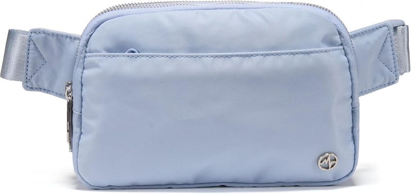 Pander Everywhere Belt Bag for Women, 5 Zipper Pockets Nylon Crossbody Fanny Pack Purse (Windmill Blue). - Image 1